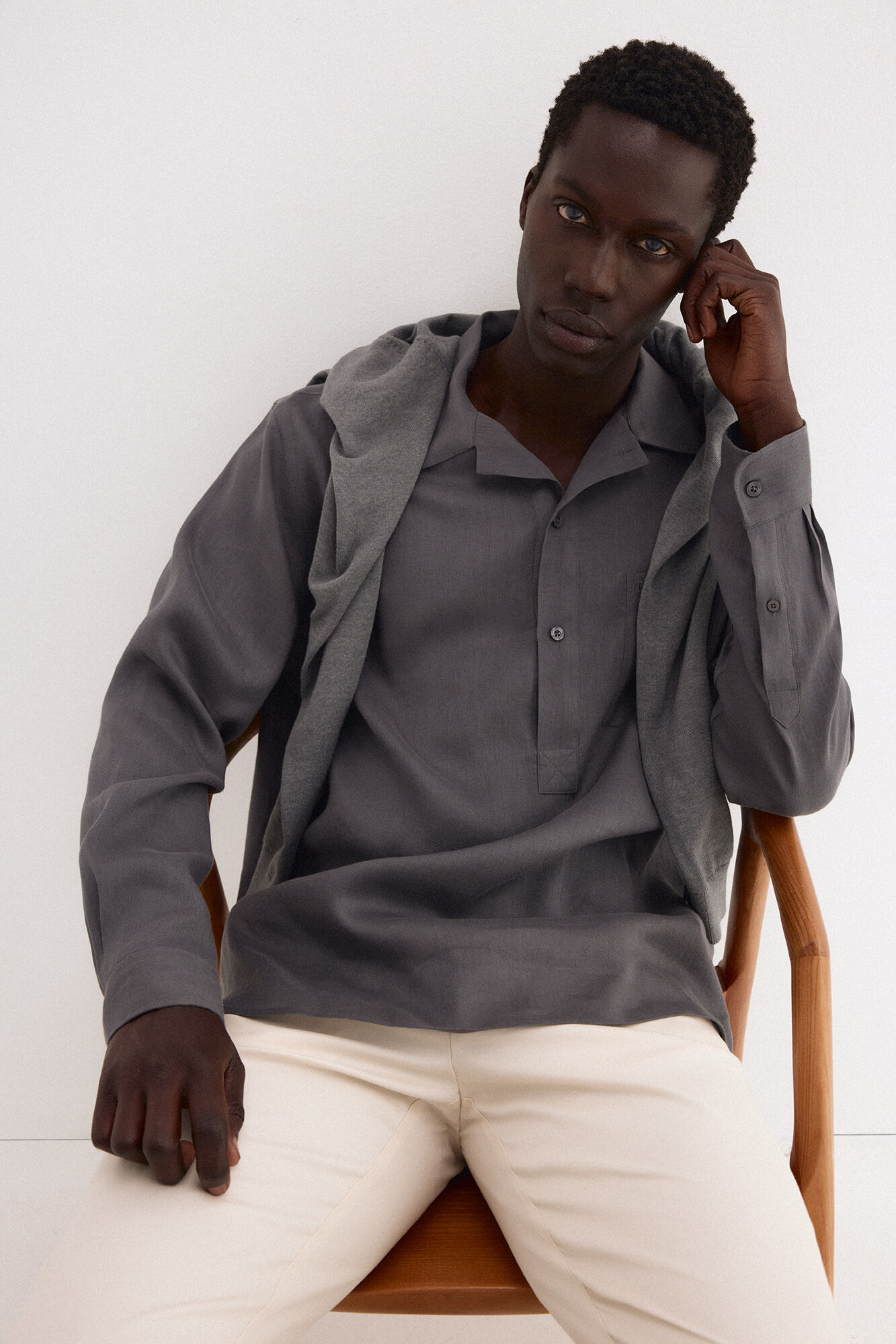 Pedro del Hierro Polera lino lisa