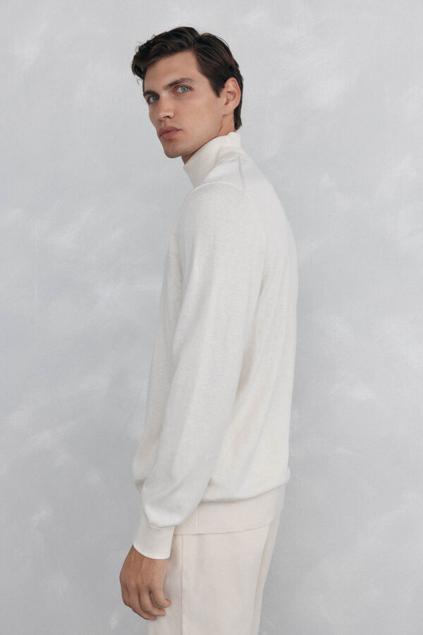 Pedro del Hierro Jersey cuello cisne Crudo