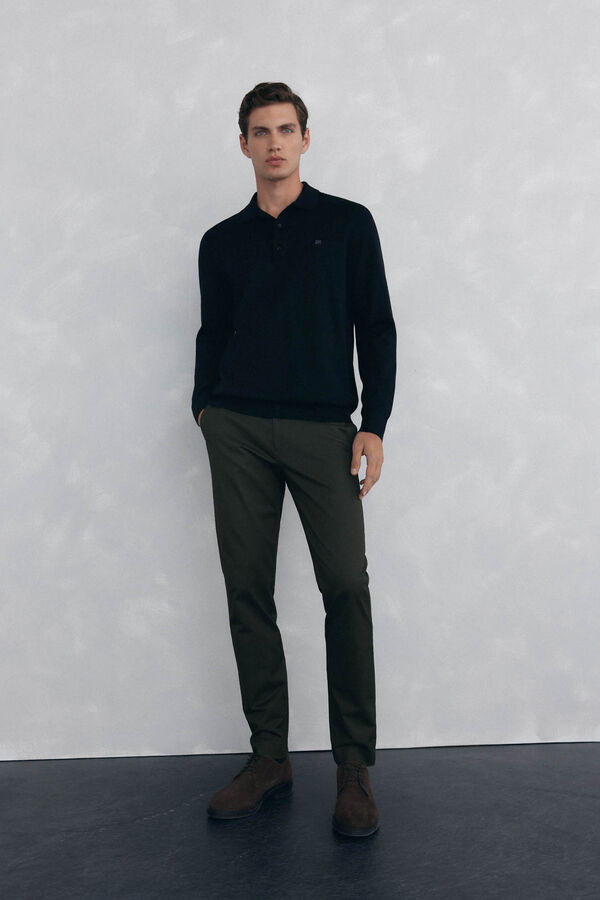 Pedro del Hierro Su&eacute;ter cuello polo Negro