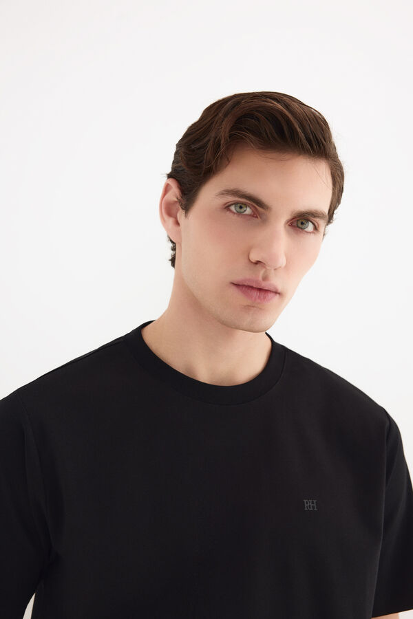 Pedro del Hierro Camiseta mercerizada Negro