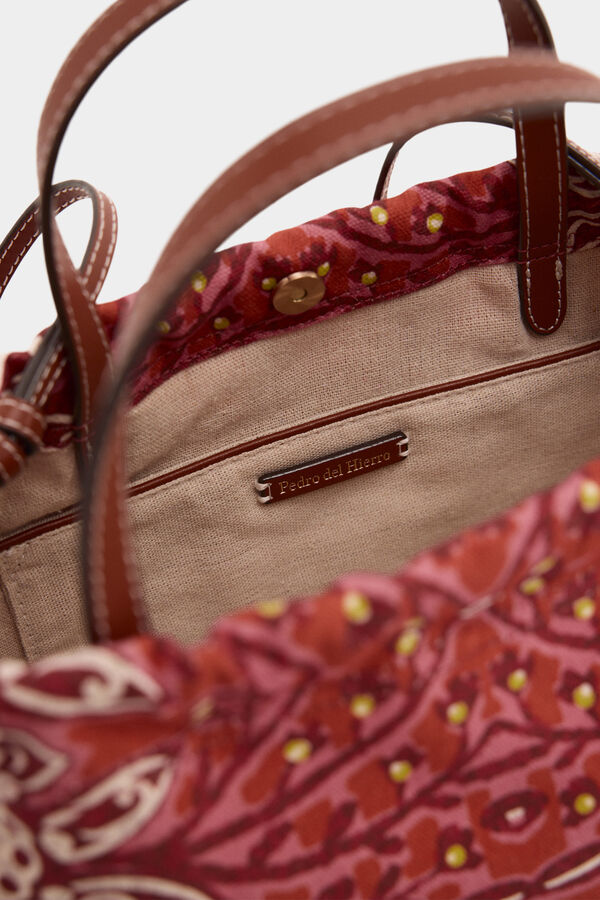 Pedro del Hierro Bolso bandolera estampado Beige