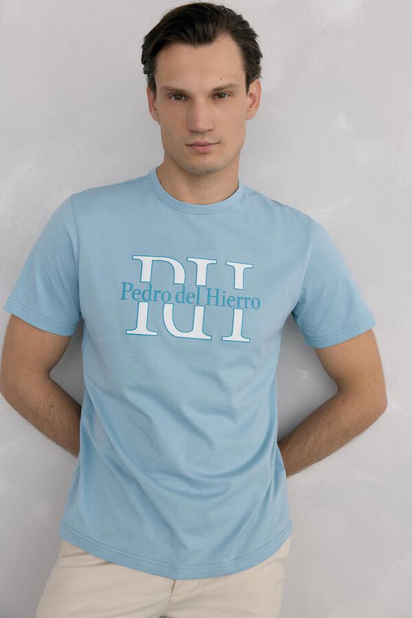 Pedro del Hierro Camiseta logo grande Azul