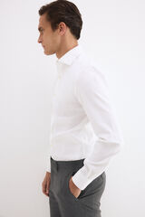 Pedro del Hierro Camisa vestir lisa non iron + antimanchas slim fit Blanco