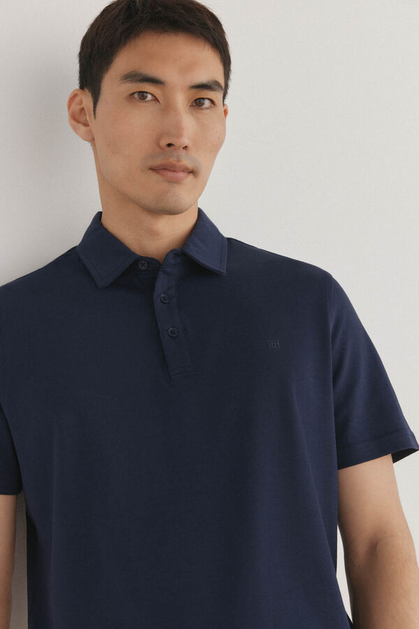 Pedro del Hierro Polo mercerizado Azul
