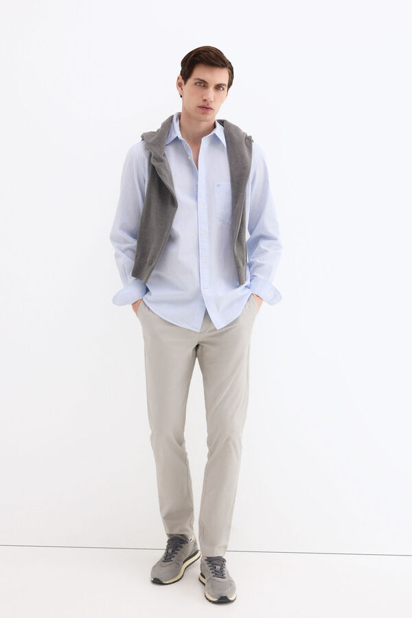 Pedro del Hierro Chino estructura slim fit Gris