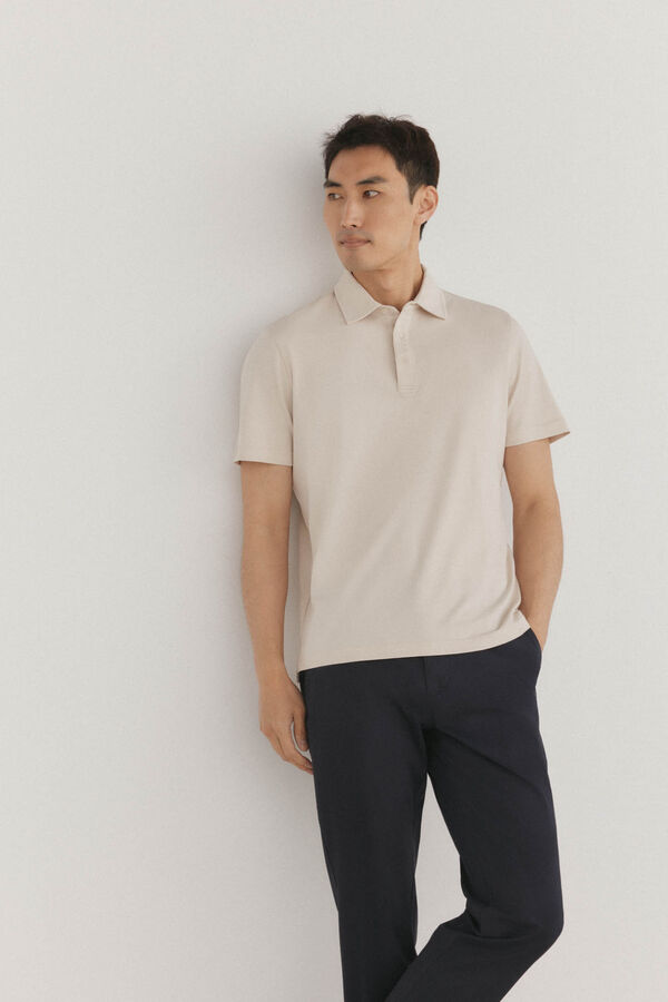 Pedro del Hierro Polo mercerizado Beige