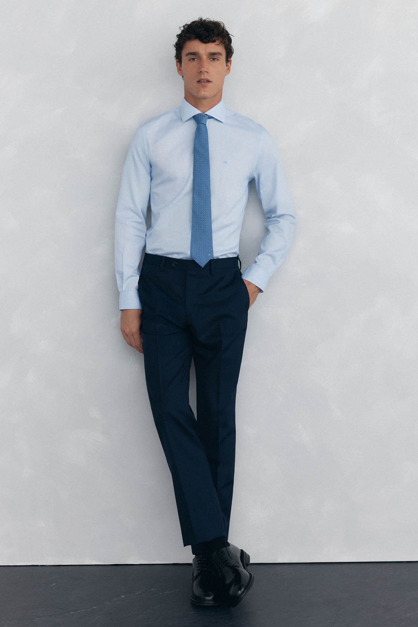 Pedro del Hierro Camisa de vestir con estructura non iron + antimanchas slim fit