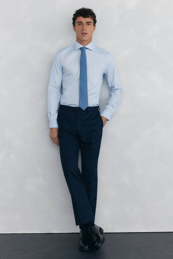 Pedro del Hierro Camisa de vestir con estructura non iron + antimanchas slim fit Azul
