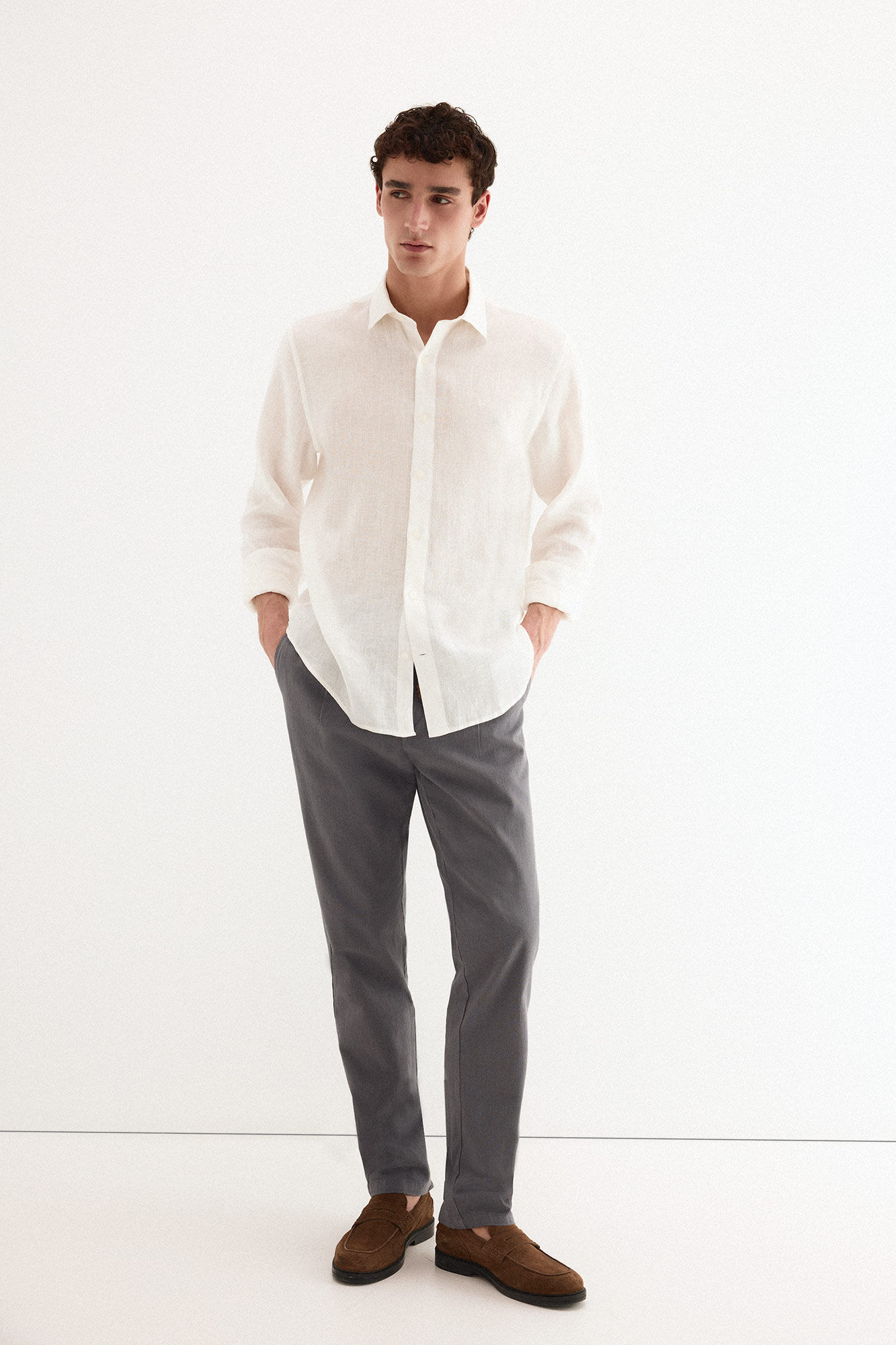 Pedro del Hierro Camisa lino lisa