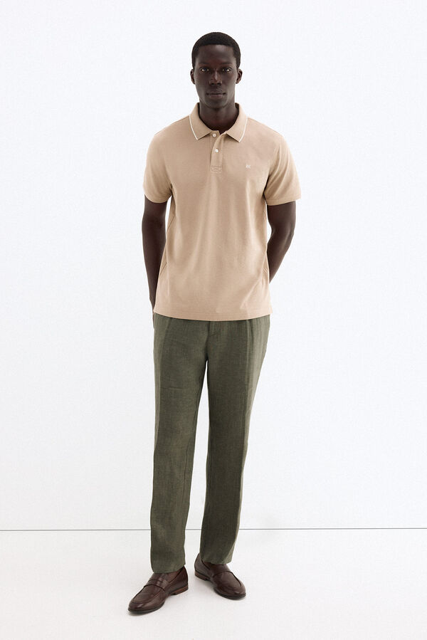 Pedro del Hierro Polo b&aacute;sico tips Beige