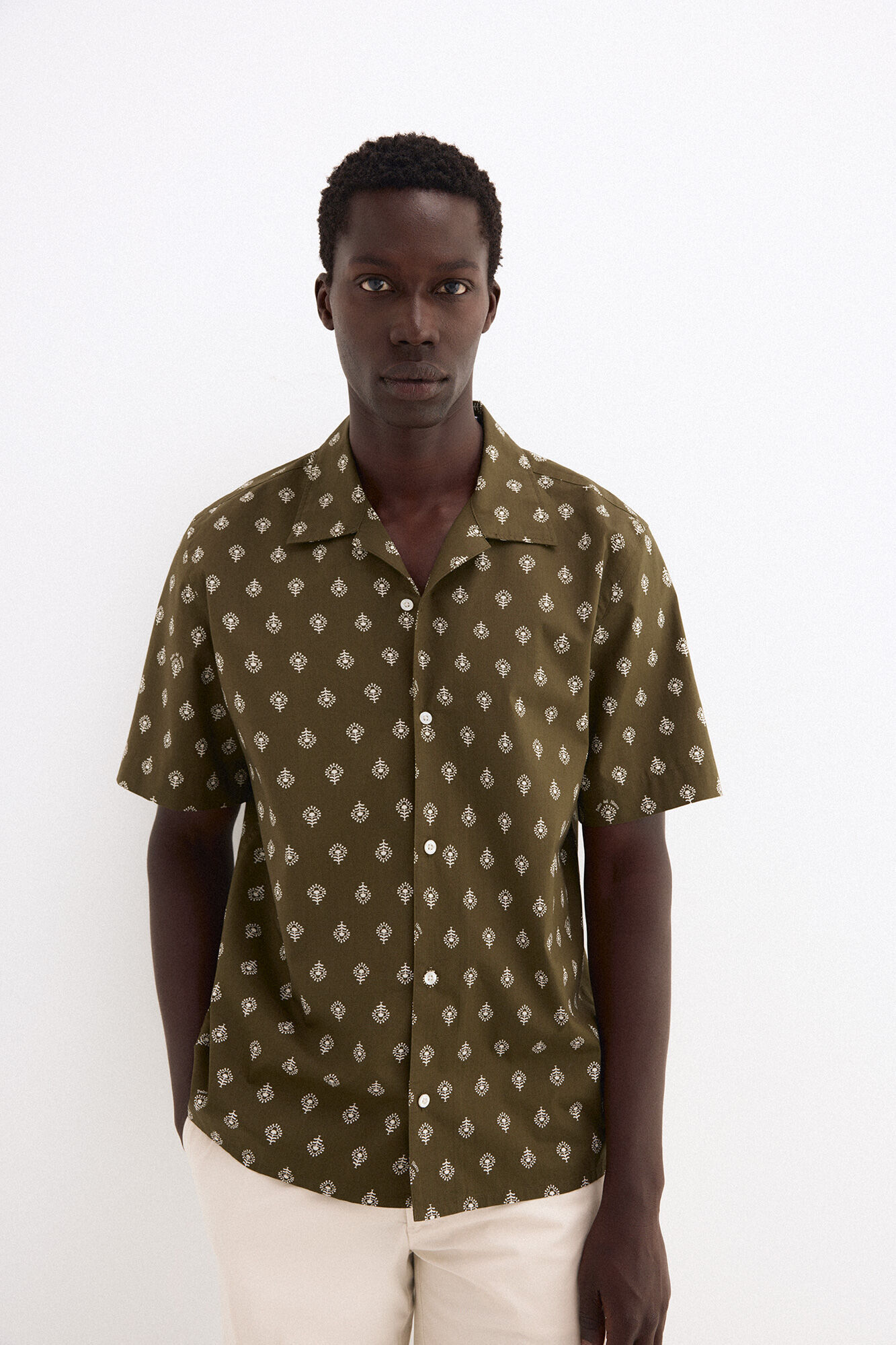 Pedro del Hierro Camisa estampada manga corta