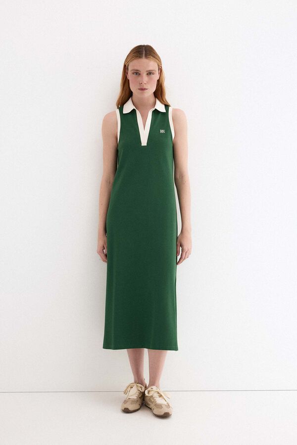 Pedro del Hierro Vestido cuello polo Verde