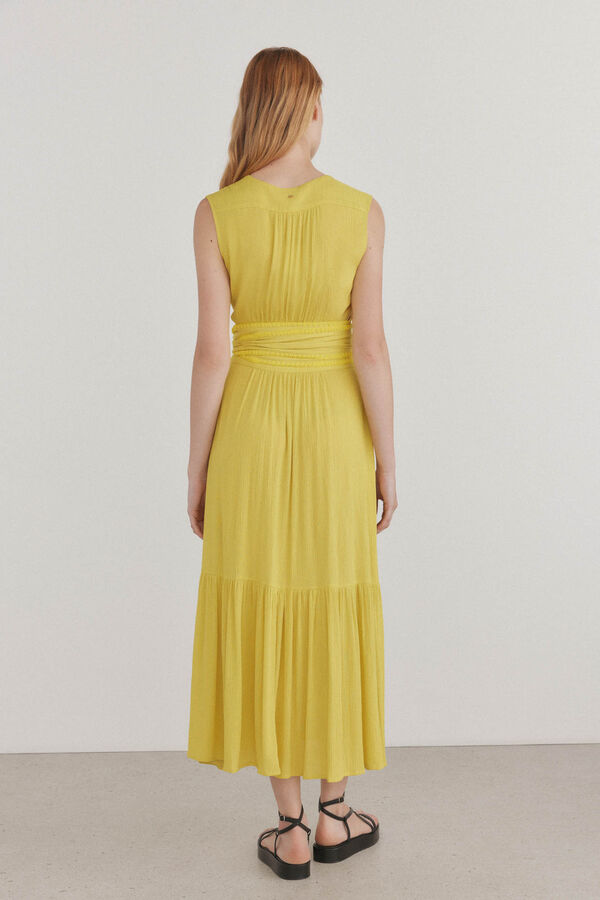 Pedro del Hierro Vestido kaftan largo cruzado Verde