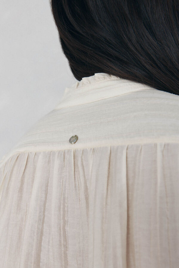 Pedro del Hierro Blusa holgada lisa Beige