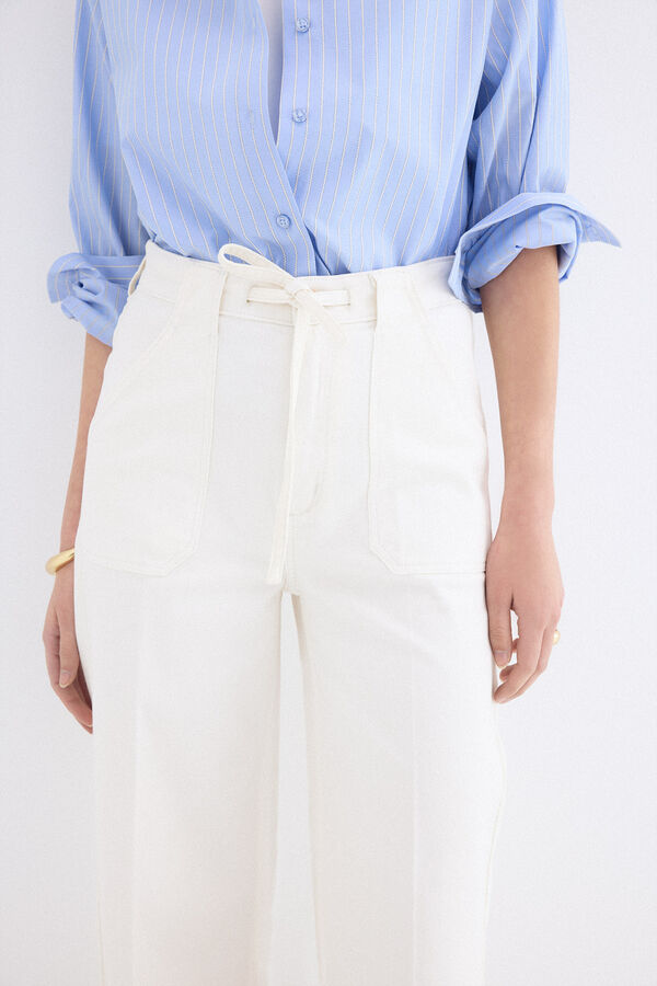 Pedro del Hierro Jeans wide flare Crudo