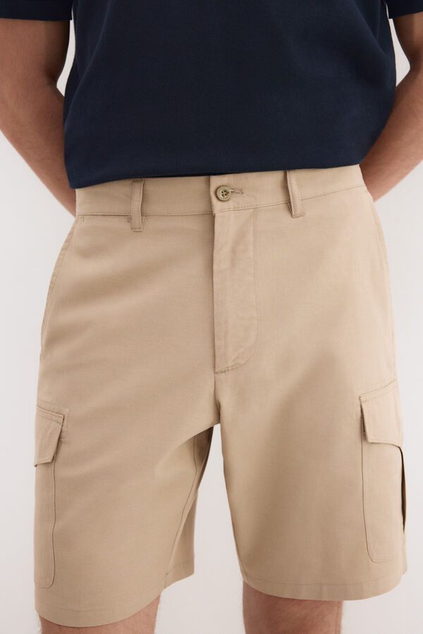 Pedro del Hierro Bermuda cargo regular Beige