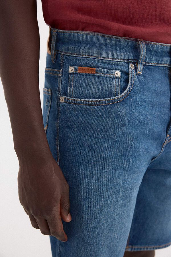 Pedro del Hierro Bermuda denim regular Azul
