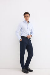 Pedro del Hierro Camisa vestir lisa non iron + antimanchas slim fit Azul