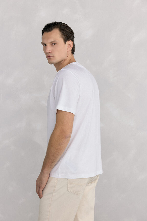 Pedro del Hierro Camiseta logo grande Blanco