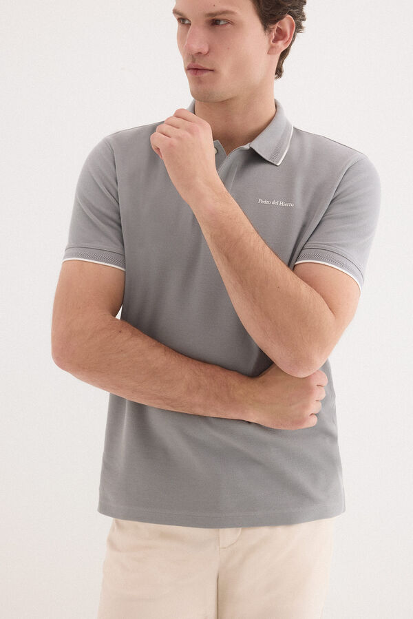 Pedro del Hierro Polo tips logo Gris