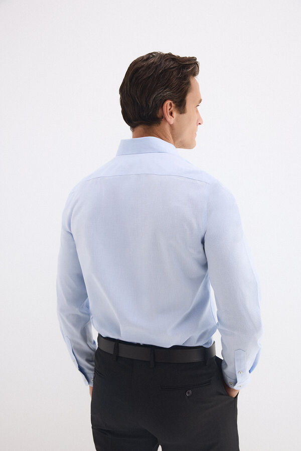 Pedro del Hierro Camisa vestir cuadros non iron + antimanchas slim fit Azul