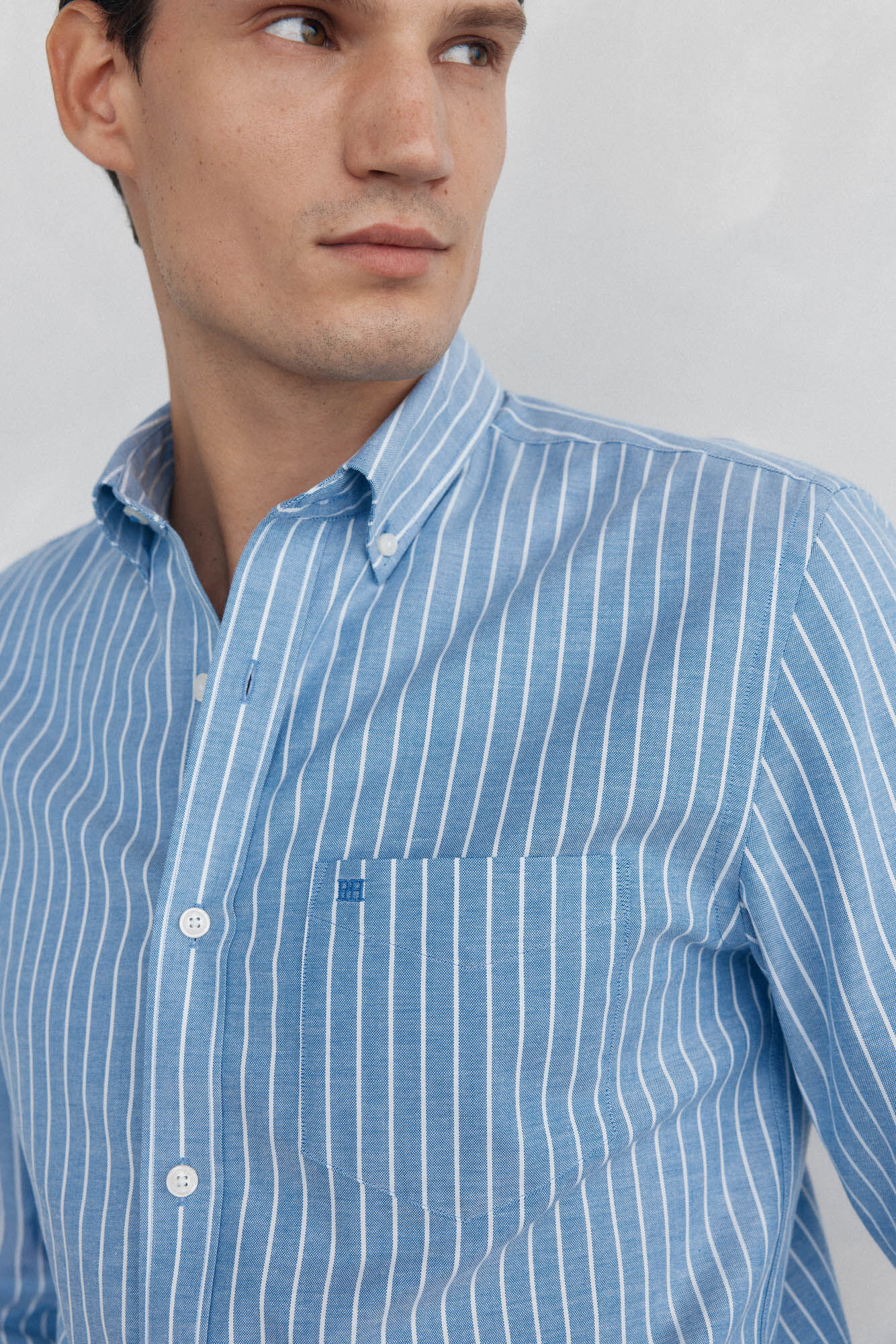 Pedro del Hierro Camisa non iron oxford rayas