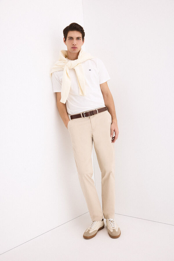 Pedro del Hierro Pantal&oacute;n chino regular fit Beige