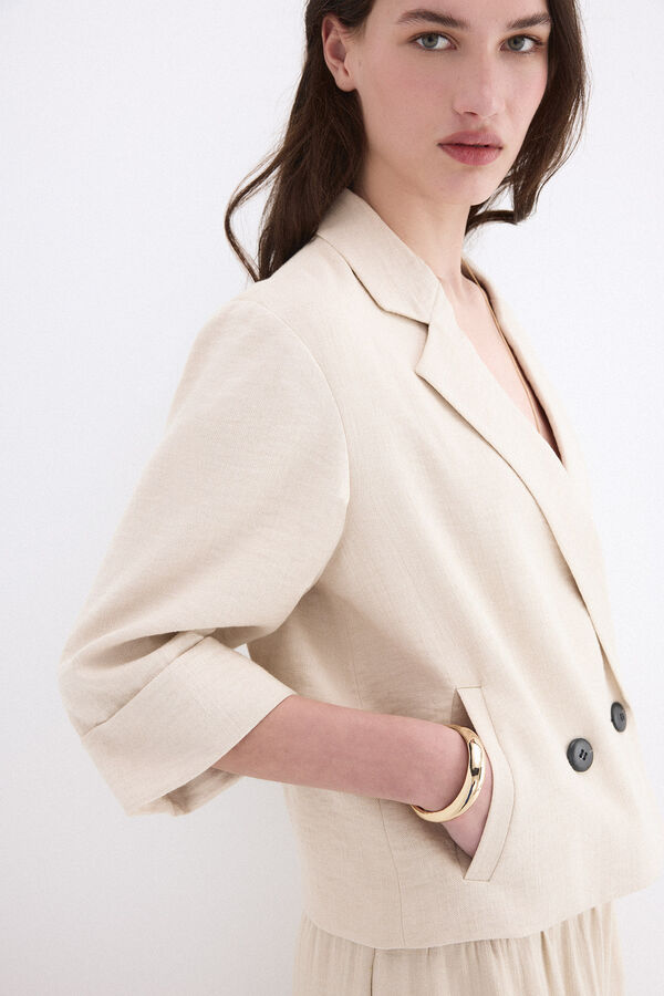 Pedro del Hierro Blazer fluida Marr&oacute;n