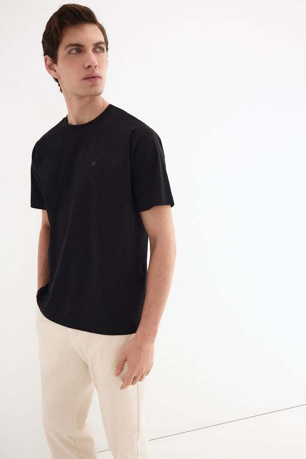 Pedro del Hierro Camiseta mercerizada Negro
