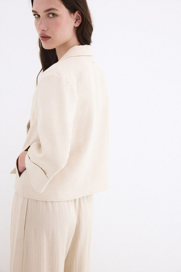 Pedro del Hierro Blazer fluida Marr&oacute;n