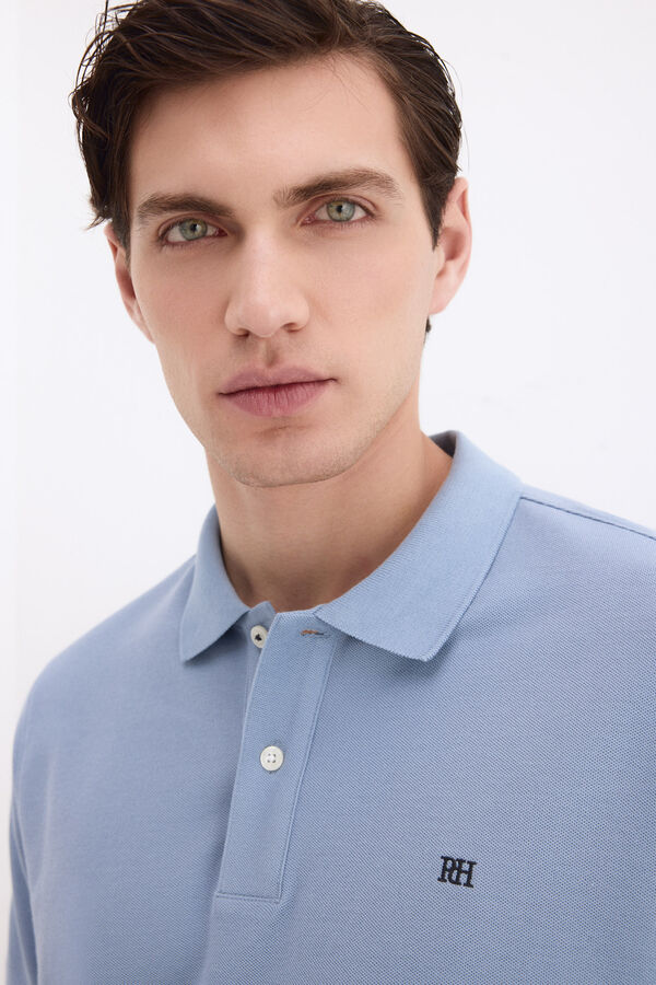 Pedro del Hierro Polo b&aacute;sico piqu&eacute; Azul