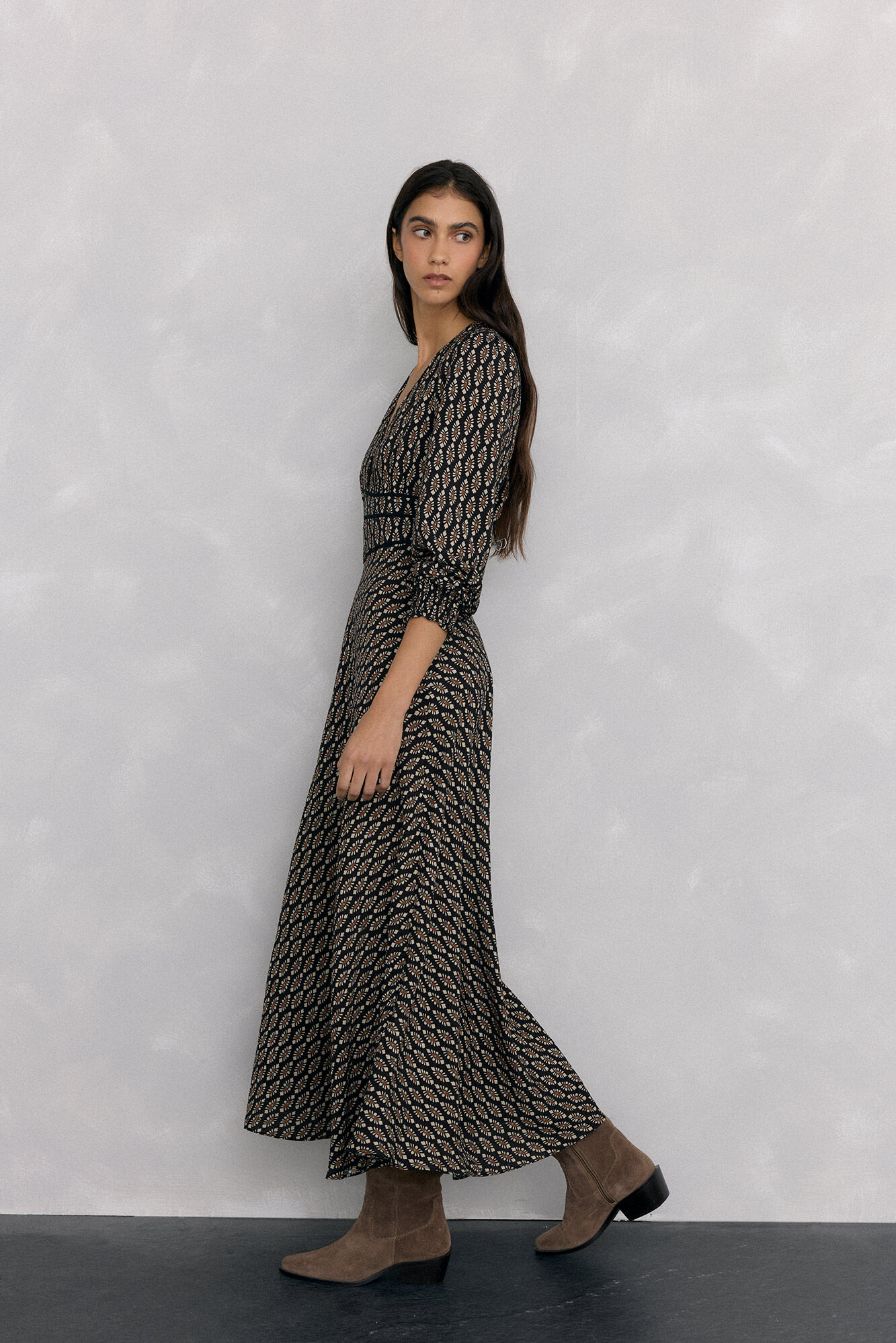 Pedro del Hierro Vestido midi estampado