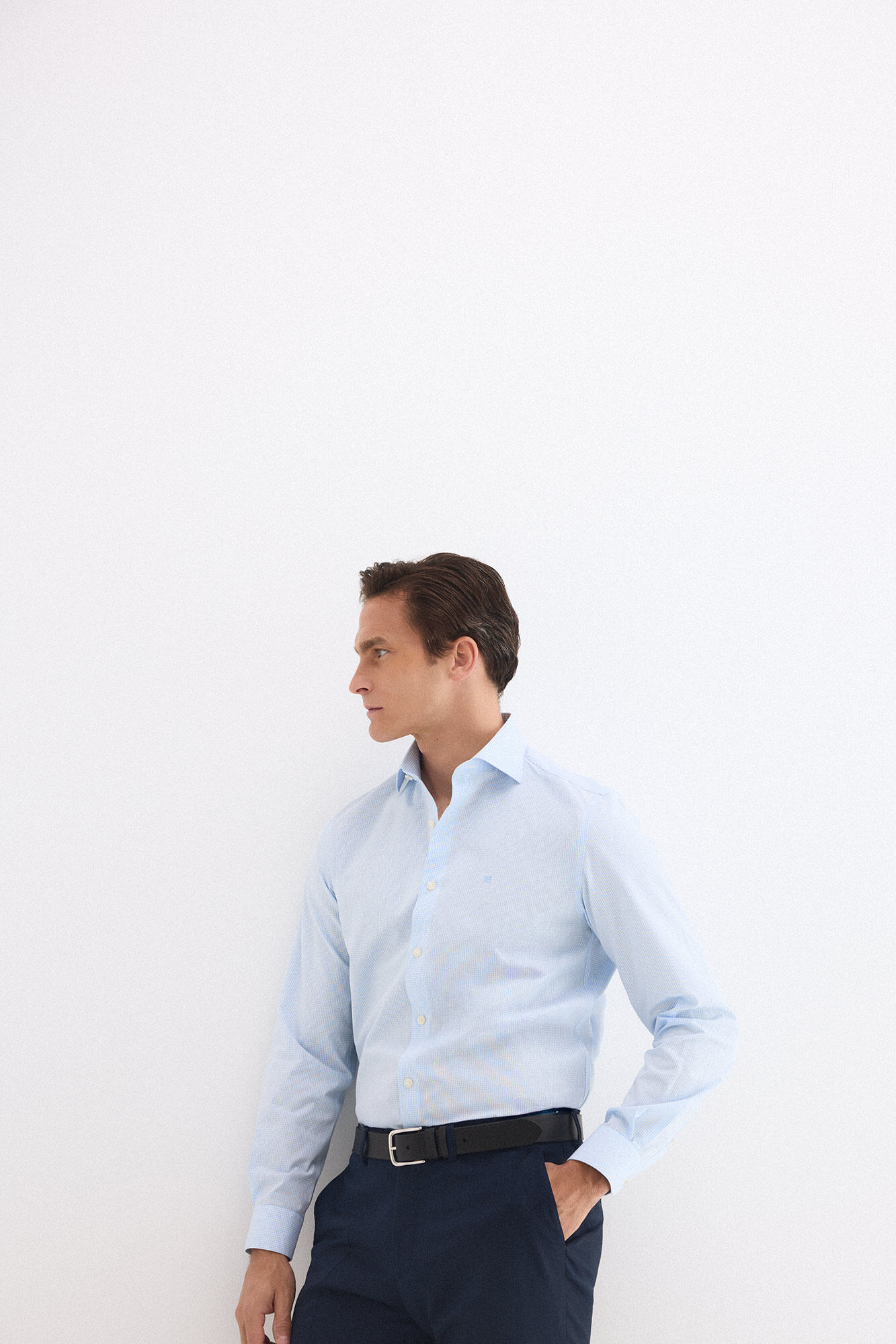 Pedro del Hierro Camisa vestir cuadros non iron + antimanchas