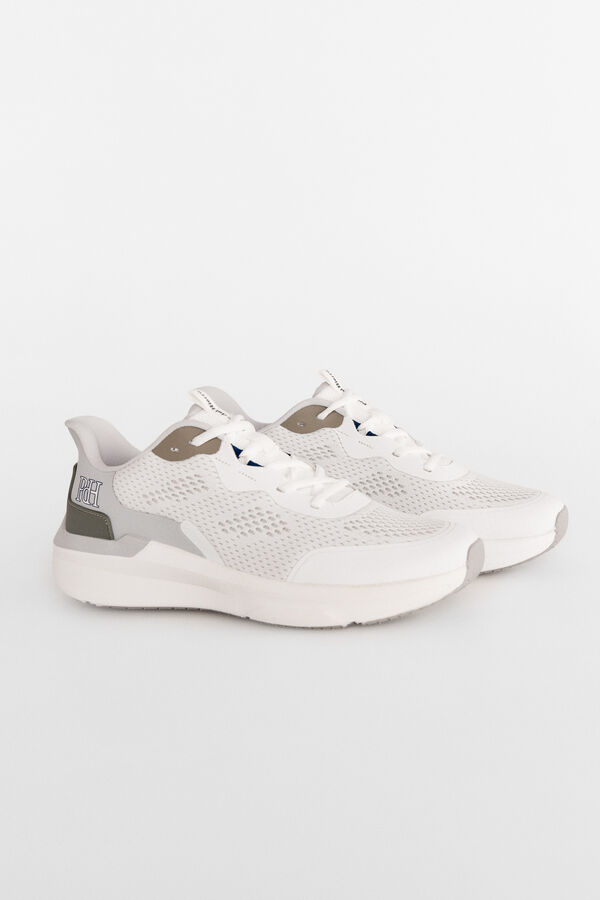 Pedro del Hierro Zapatilla textil cordones Blanco