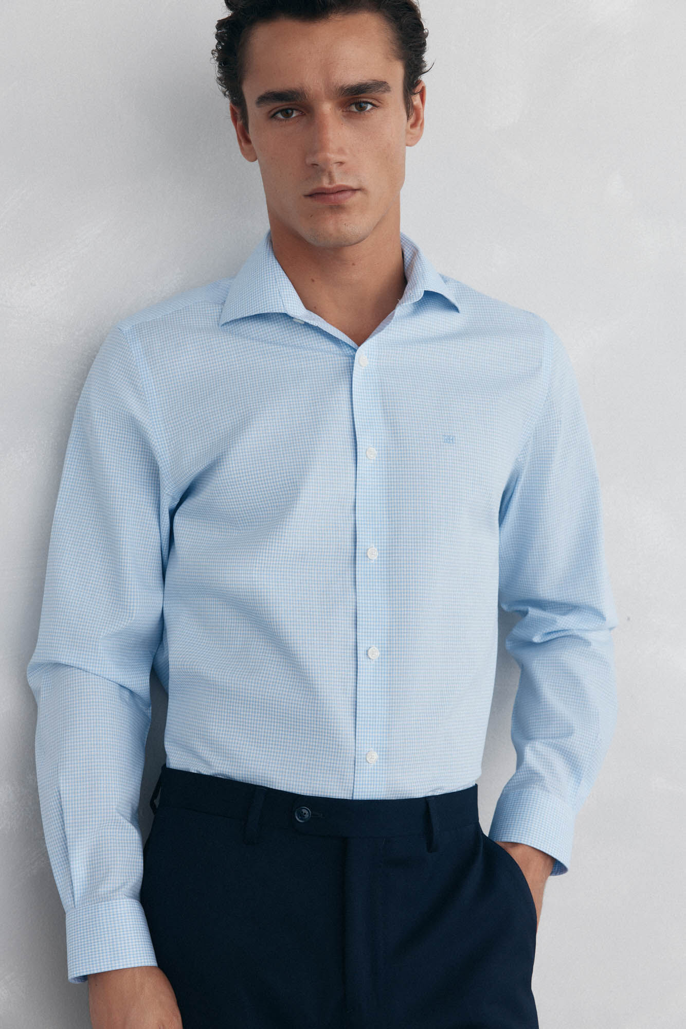 Pedro del Hierro Camisa vestir cuadros non iron + antimanchas