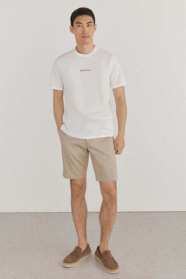 Pedro del Hierro Camiseta logo posicional Blanco