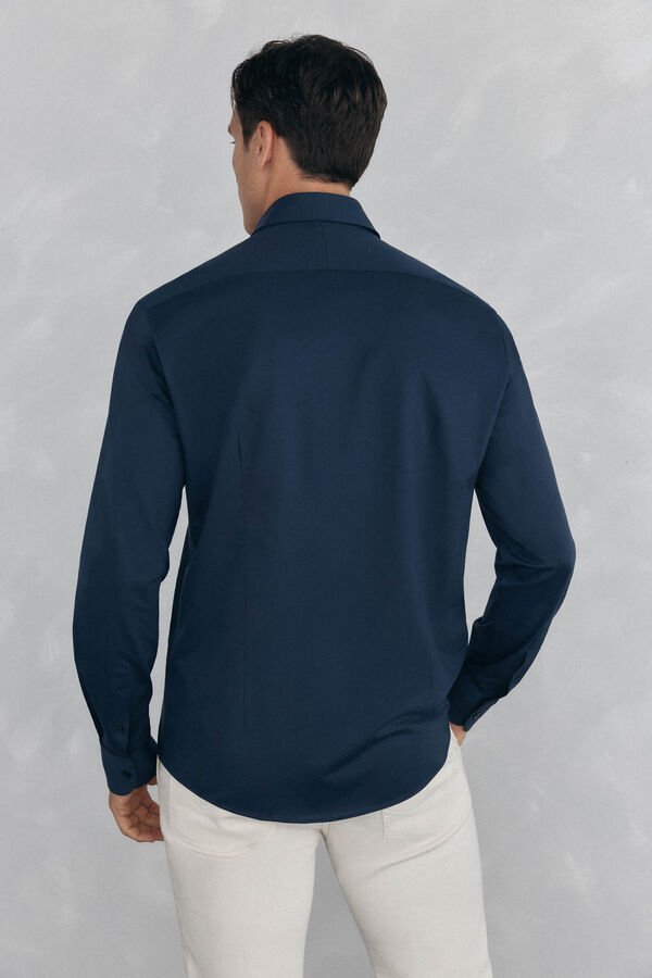 Pedro del Hierro Camisa lisa de tejido Azul