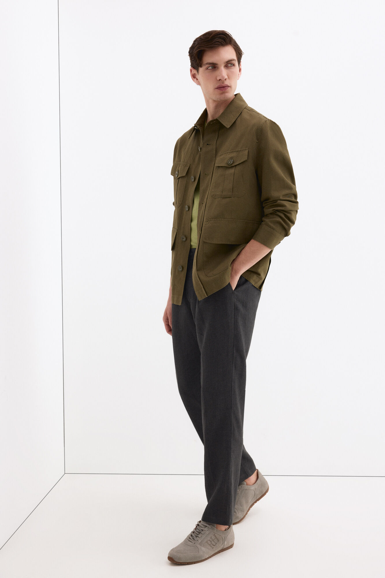 Pedro del Hierro Pantal&oacute;n lino regular fit