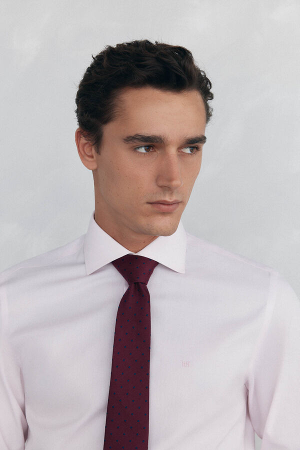 Pedro del Hierro Camisa vestir lisa non iron + antimanchas Rosa