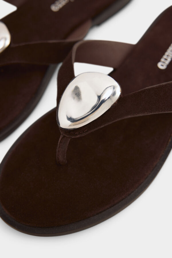Pedro del Hierro Sandalia joya Marr&oacute;n
