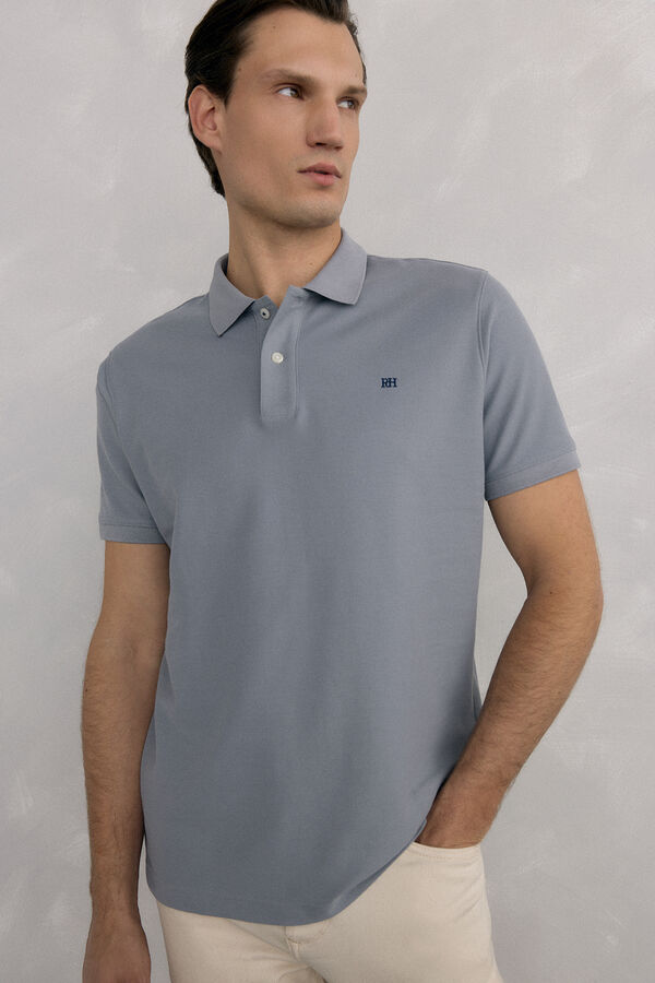 Pedro del Hierro Polo b&aacute;sico piqu&eacute; Gris