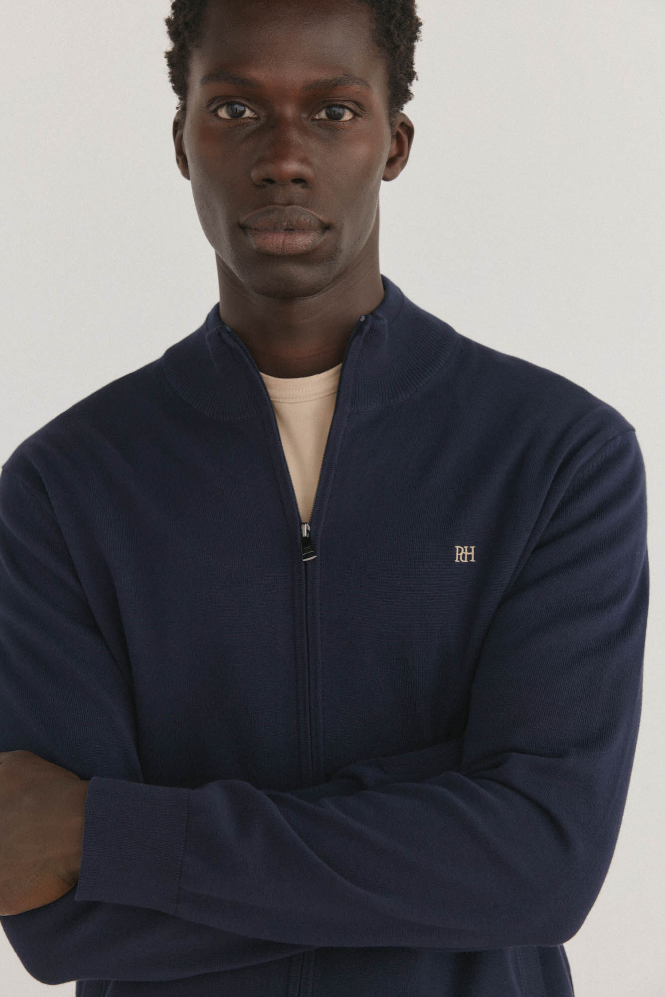 Pedro del Hierro C&aacute;rdigan fino algod&oacute;n premium cremallera