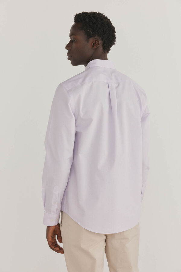 Pedro del Hierro Camisa non iron + antimanchas lisa Morado