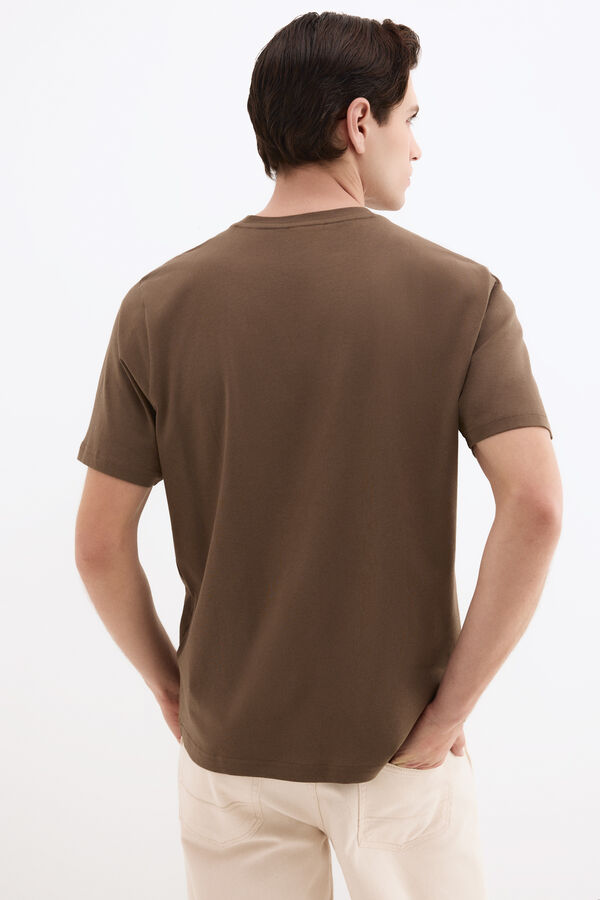 Pedro del Hierro Camiseta logo Marr&oacute;n