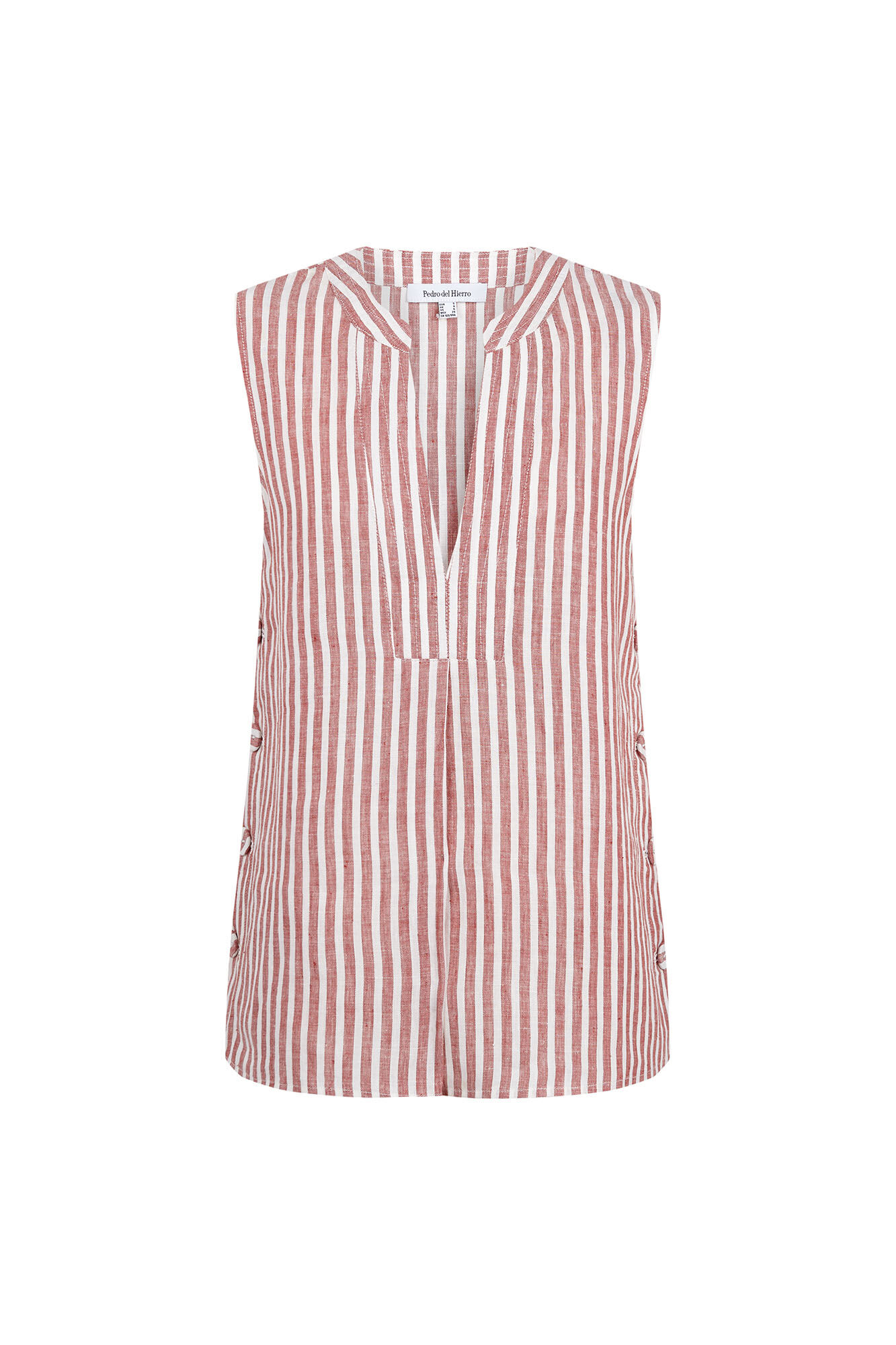 Pedro del Hierro Top lino rayas