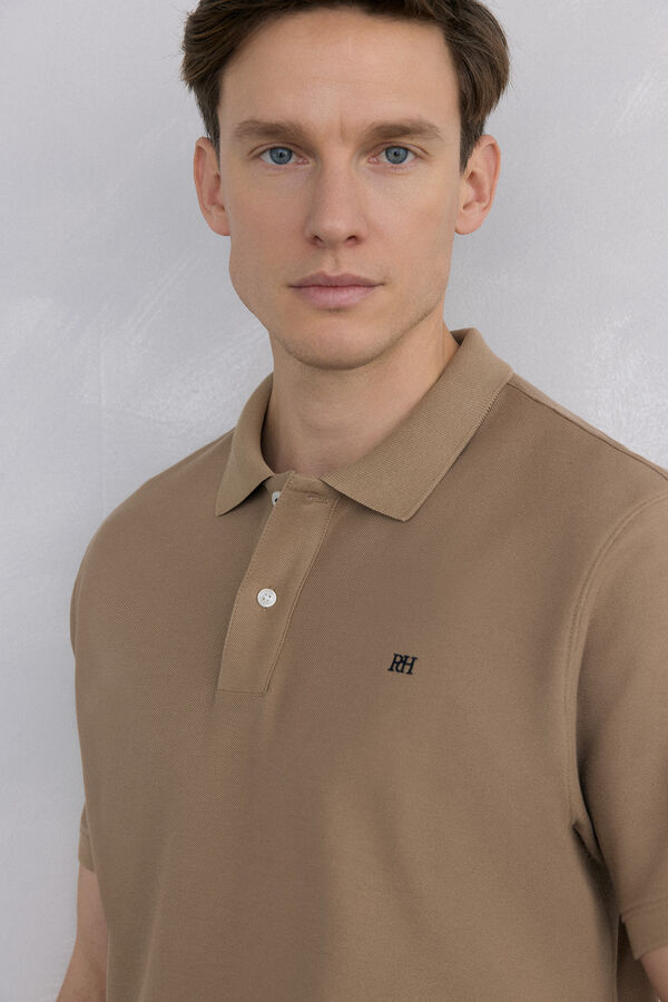 Pedro del Hierro Polo b&aacute;sico piqu&eacute; Beige