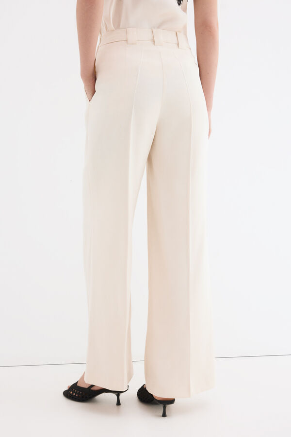 Pedro del Hierro Pantal&oacute;n wide leg Crudo