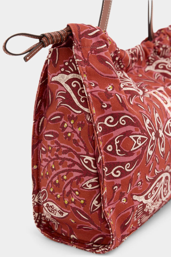 Pedro del Hierro Bolsa de hombro estampada Beige