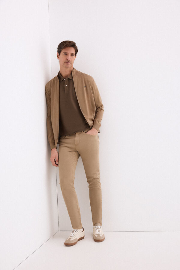 Pedro del Hierro Pantal&oacute;n 5 bolsillos slim Beige