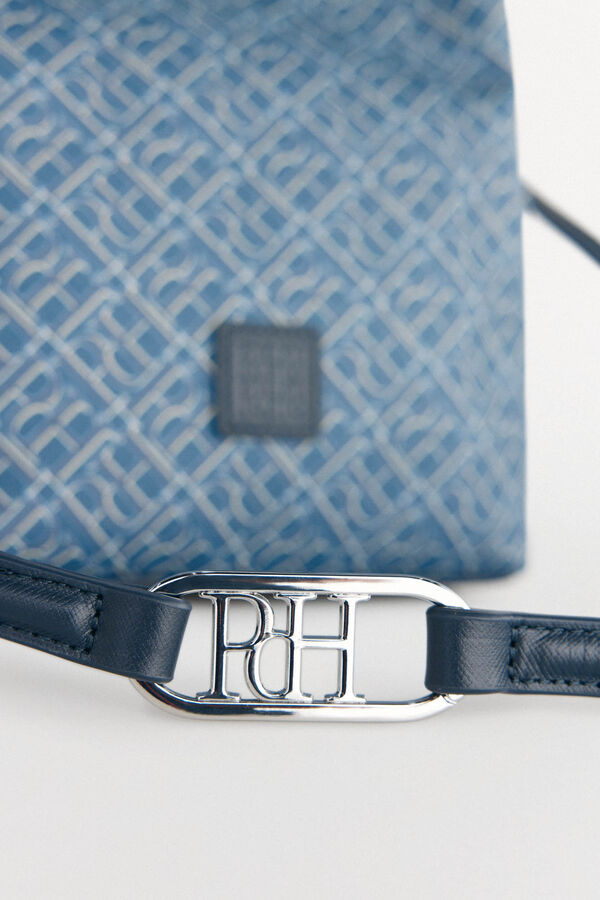Pedro del Hierro Bolsa bucket doble asa monograma Azul